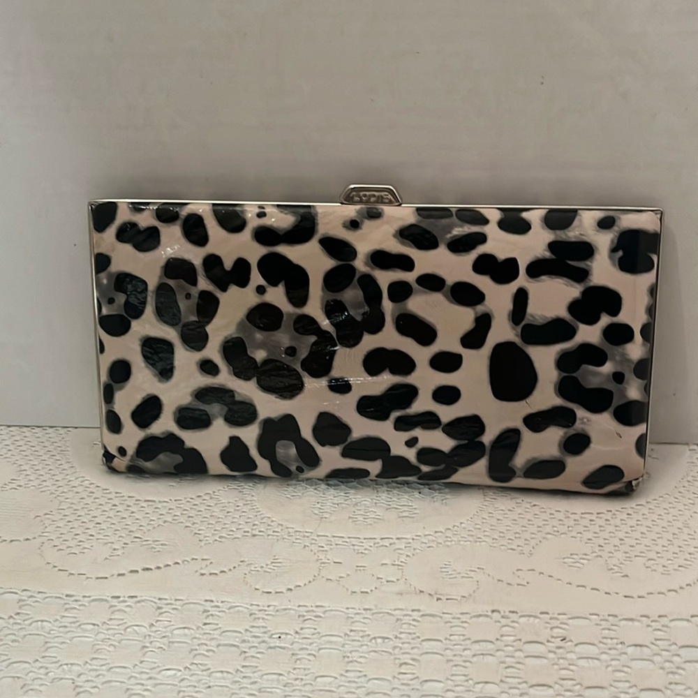 Lodis animal print framed wallet